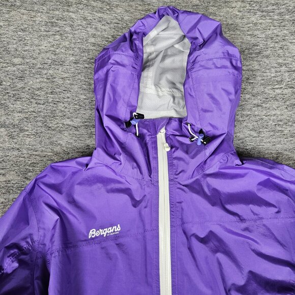 BERGANS OF NORWAY 1181 Helium Jacket Women's Large Thin Hooded Sealed Skiing - Picture 6 of 13